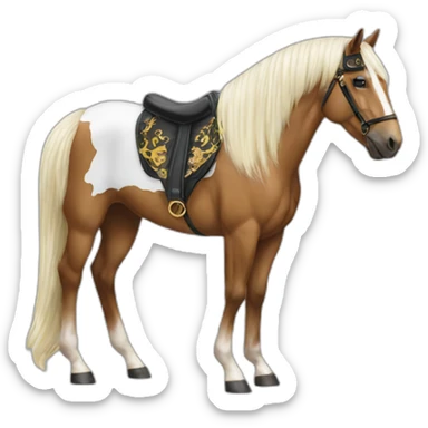 The Horse in the versace coat sticker
