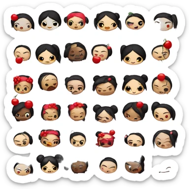 pucca with cherry’s sticker