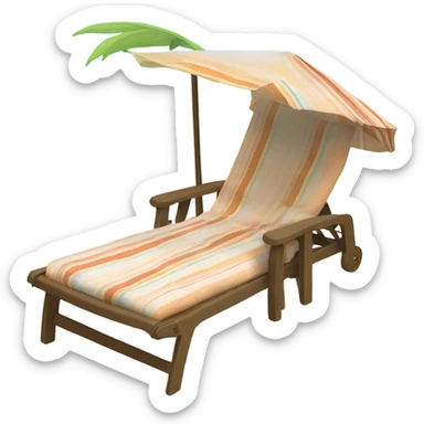 beach lounge chair sticker