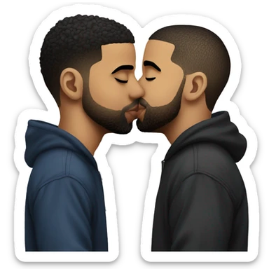 drake kissing drake kissing drake kissing drake sticker