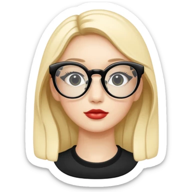 generate an ios genmoji of miu miu spectacles sticker