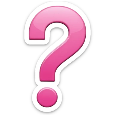 Pink question icon sticker