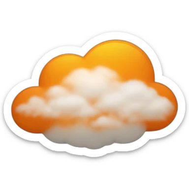 Orange cloud  sticker