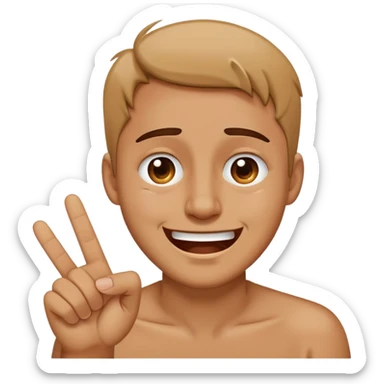 face crying laughing with hand pointing to me sticker