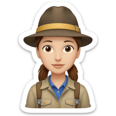 una exploradora con coleta alta sticker