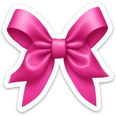 Pink bow sticker