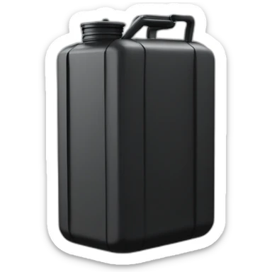 Futuristic tall rectangular military canister colored matte black sticker