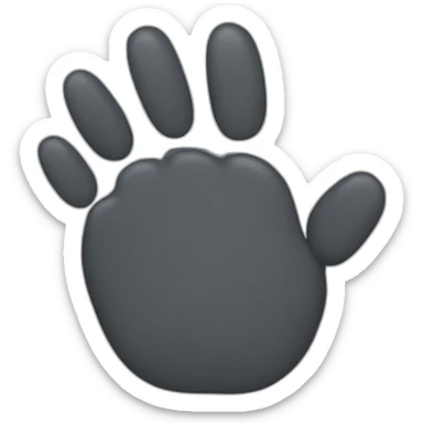 dark gray cat paws sticker