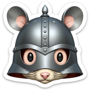 Medieval Helmets with mouse sticker