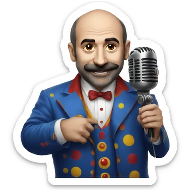 pashinyan circus clown with microphone sticker