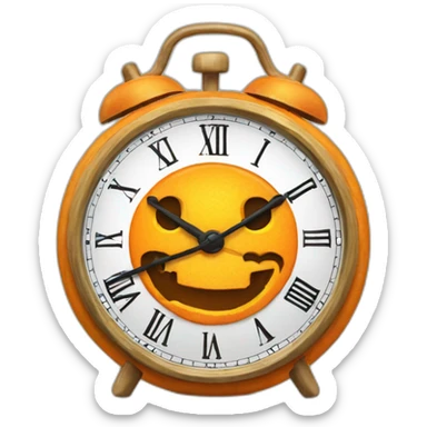 horloge citrouille sticker