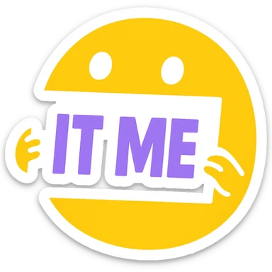 replace the "TY" here with "IT ME" sticker