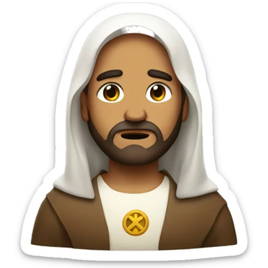 Jesús frowning sticker