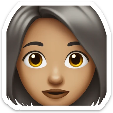 Girl with dark red wolfcut sticker