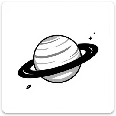 blue saturn sticker
