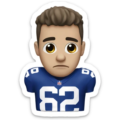 Sad white New York Giants fan sticker