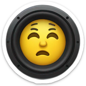 speaker with sound coming out sticker