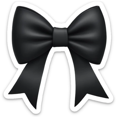 Black bow sticker