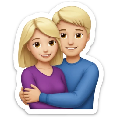 Liebespaar blonder man und Frau sticker