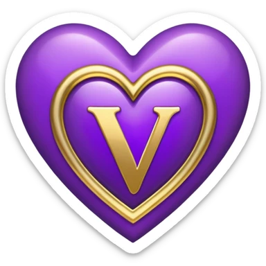 The gold Letter “V” inside a Purple Heart sticker
