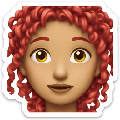 chica con rulos rojos que sostenga una lupa  sticker
