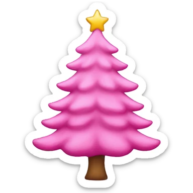 Pink Christmas tree  sticker