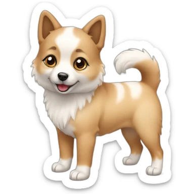 Indian Spitz puppy full body sticker