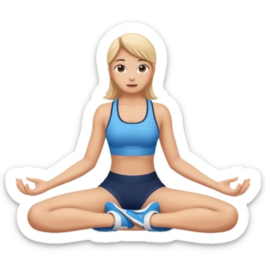 Sport girl do L-sit sticker