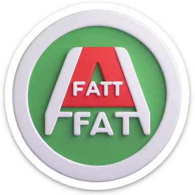 3D circular pattern with white "Fiat" text in the center, red and white color scheme, modern style sticker