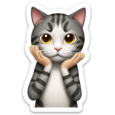 Face palm cat sticker
