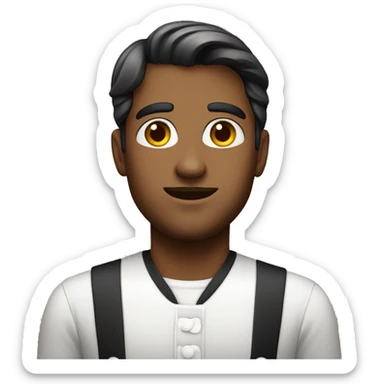 A really handsome man in a maid uniform sticker