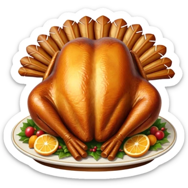 Christmas turkey sticker