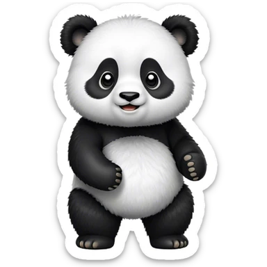 create me a panda that stands and smiles sticker