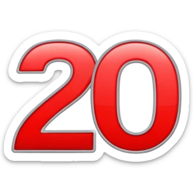 the red undelined "100 points" emoji, but with "20" instead of "100" sticker