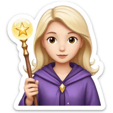 magic wand and hand with a glowing effect sticker
