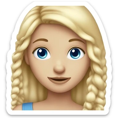 blue-eyed fair-haired girl sticker