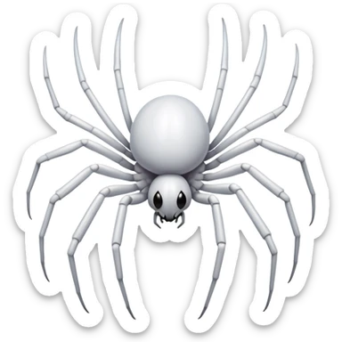 completely white spider, all white spider with eight legs sticker