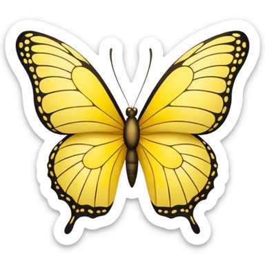 Yellow butterfly  sticker