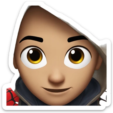  head of Spider-Man Miles Morales sticker