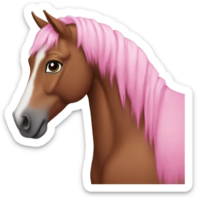 horse pink sticker
