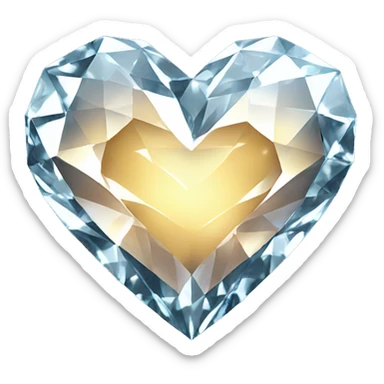 Diamond heart  sticker