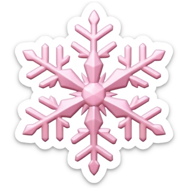 pastel pink snowflake  sticker