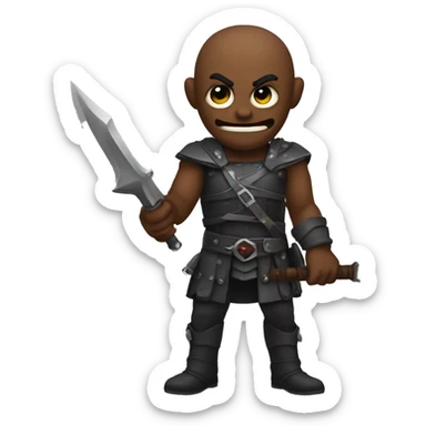 Demonio con arma  sticker