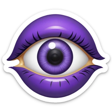 ojo de color morado sticker