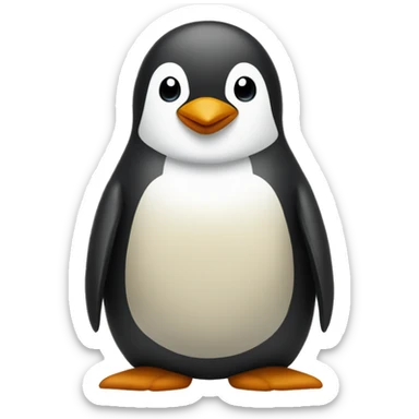 penguin with khaki color not black sticker