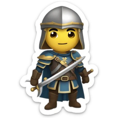 Chevalier link avec une épée sticker