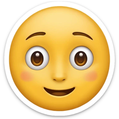 create an emoji of face facing straight forward but looking to the side only with its eyes sticker