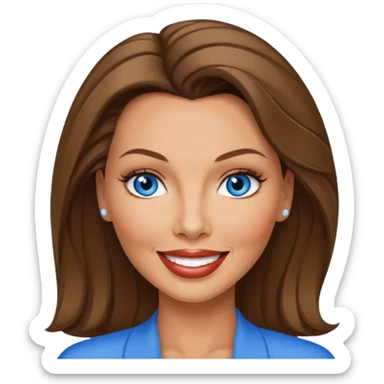 Vanessa Williams with blue eyes sticker