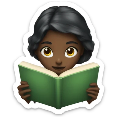 the girl is reading Frankenstein sticker