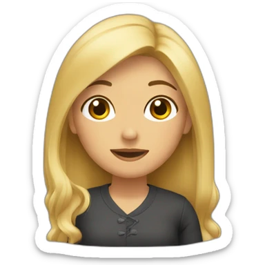 rubia carcajadas sticker